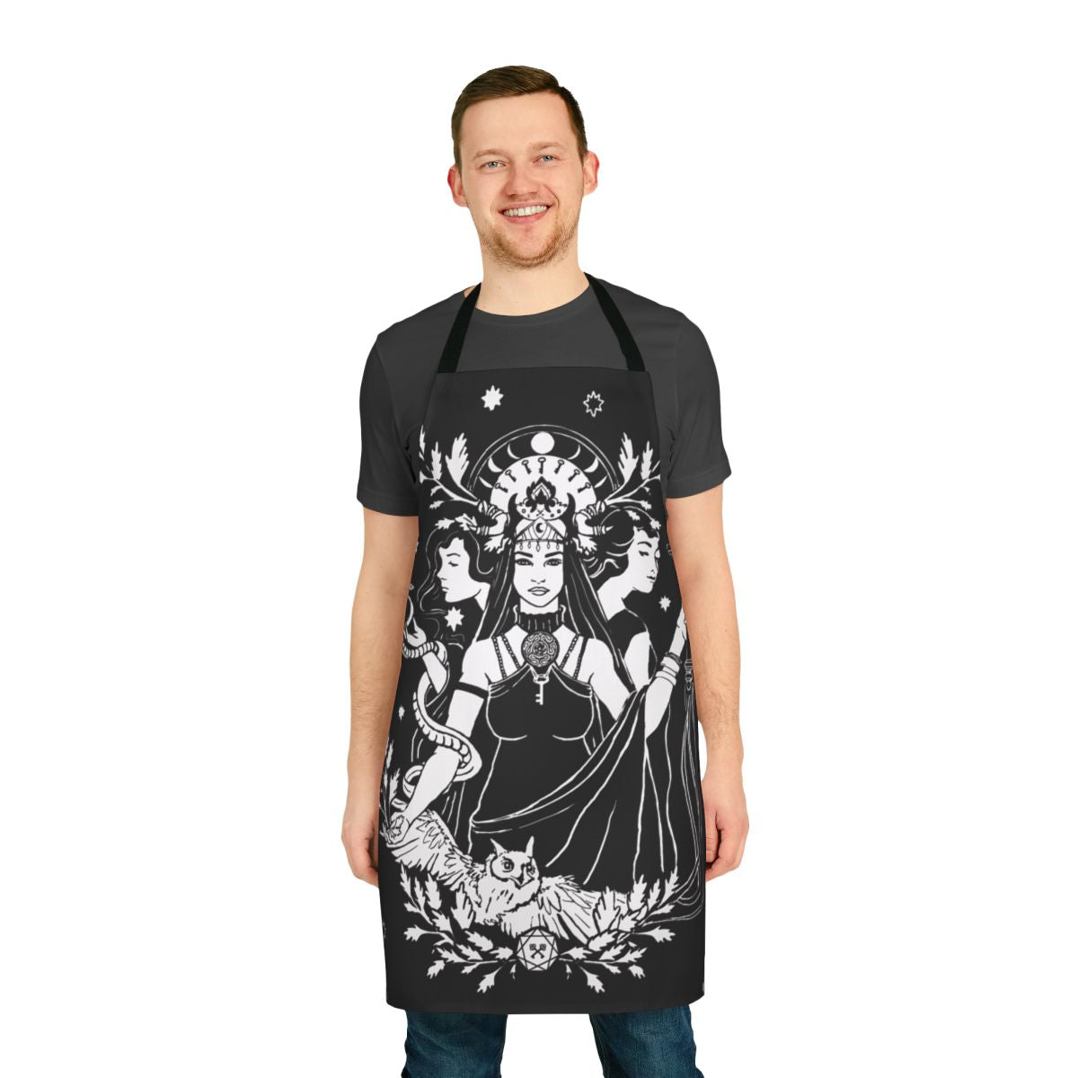Hekate Triple Goddess Apron with Pagan and Wiccan Symbols