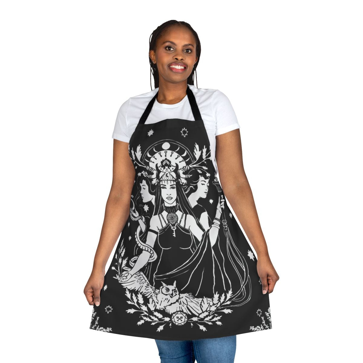 Hekate Triple Goddess Apron with Pagan and Wiccan Symbols