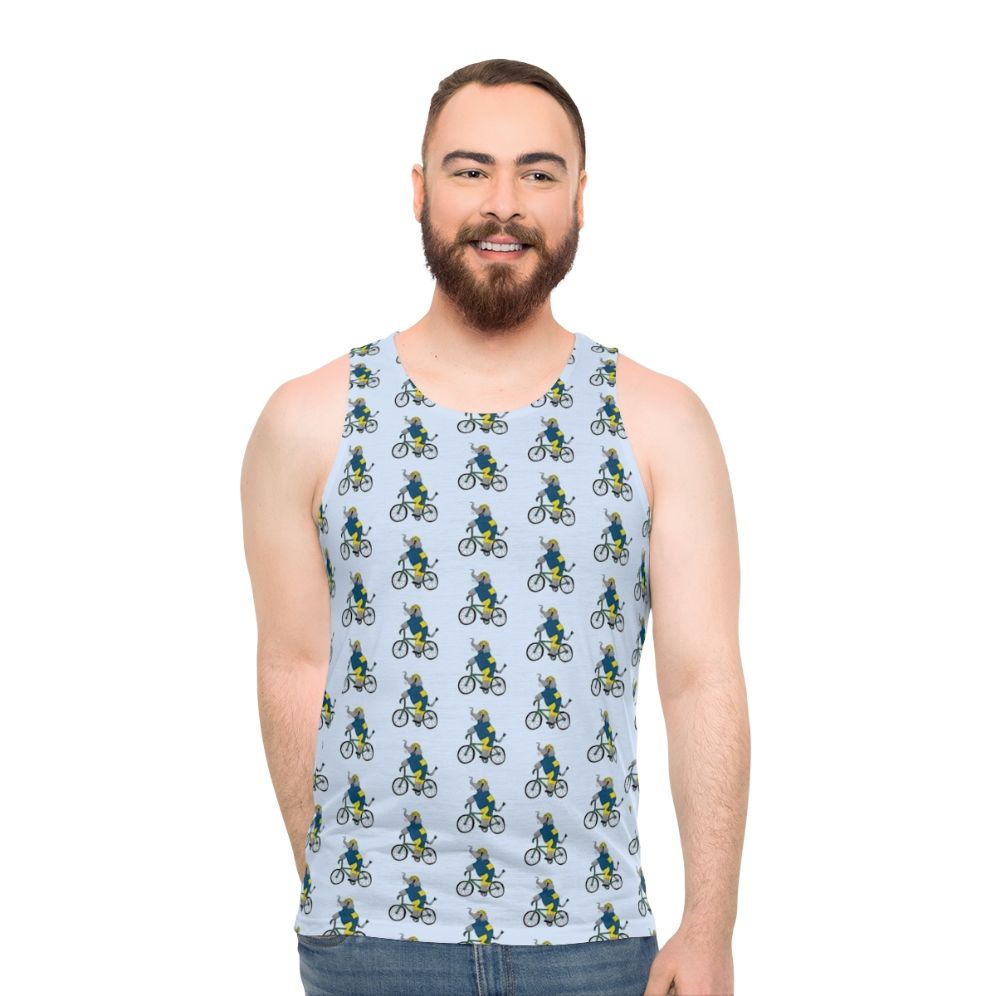 Elephant Cyclist Unisex Tank Top