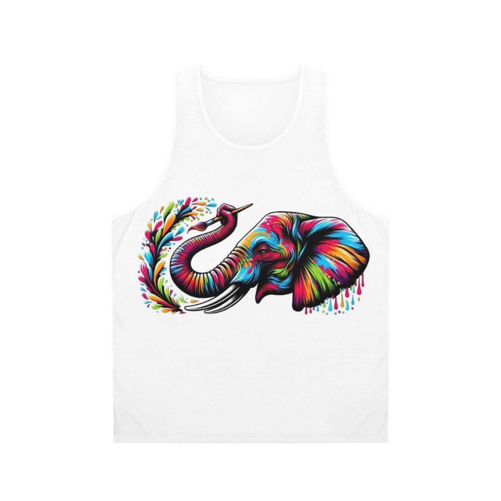 Elephant Painting Unisex Tank Top