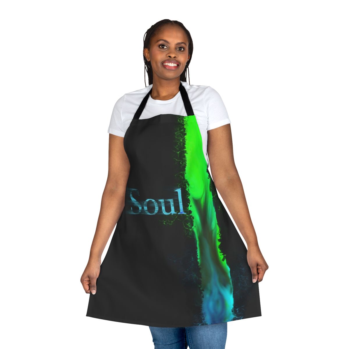 Soul Mate Apron featuring twin flame imagery and spiritual symbols