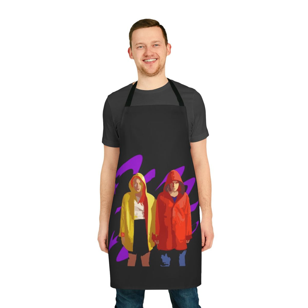 A high-quality apron featuring the character Eleven from the popular Netflix series Stranger Things.