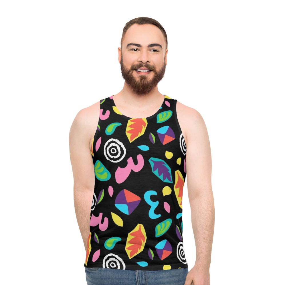 Eleven Romper Pattern Unisex Tank Top featuring Stranger Things-inspired design