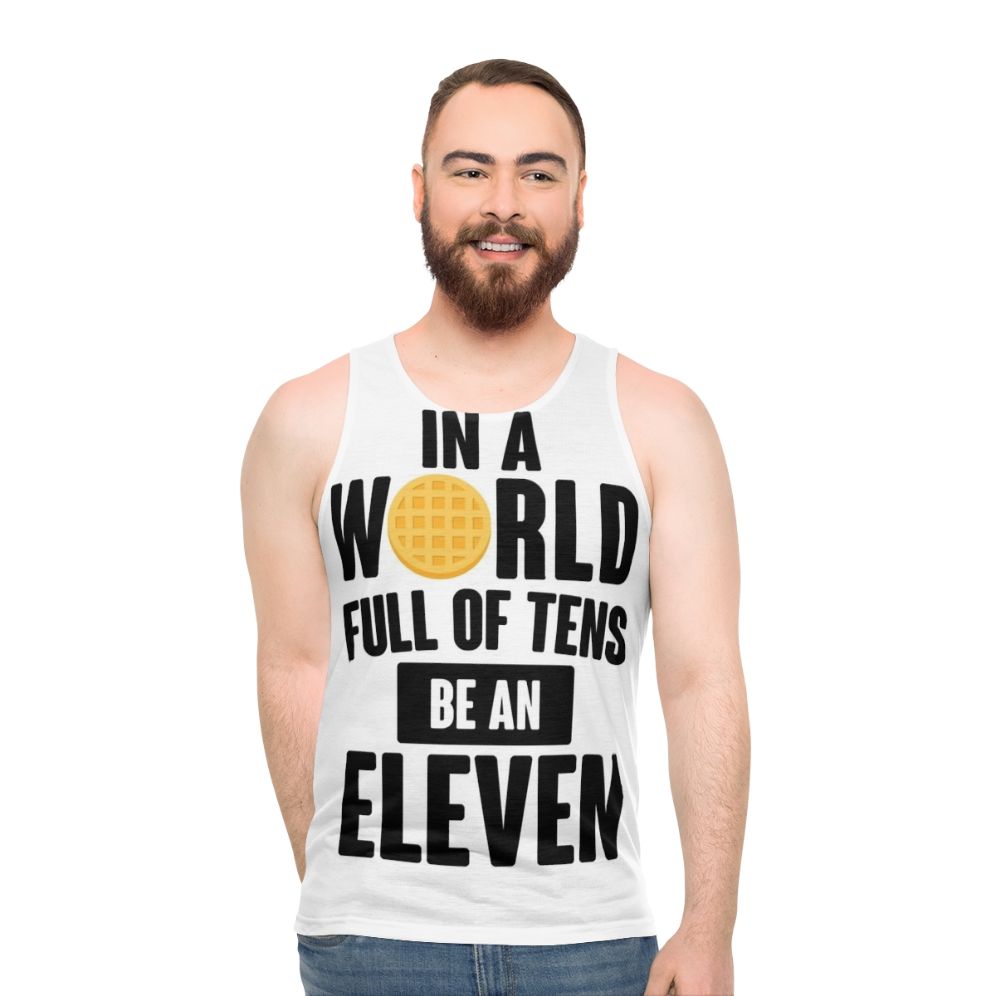 Eleven inspired unisex tank top