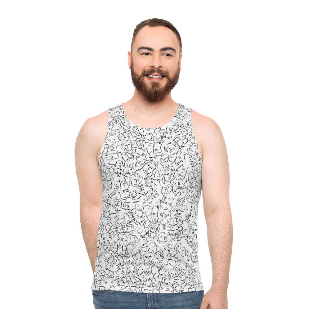 Elio's Face Sketch Unisex Tank Top - Call Me By Your Name