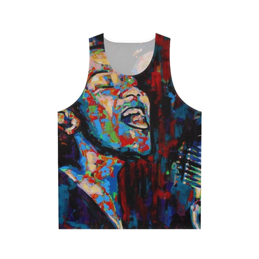 Unisex tank top featuring the iconic jazz singer Ella Fitzgerald