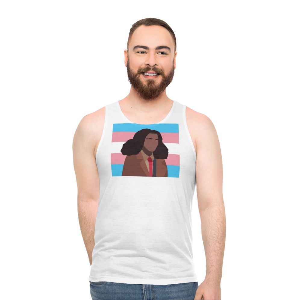 Unisex Elle Argent Heartstopper Trans Flag Tank Top