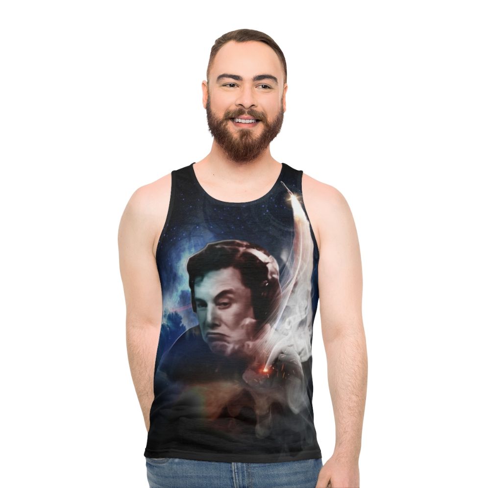 Elon Musk Blast Off Unisex Tank Top