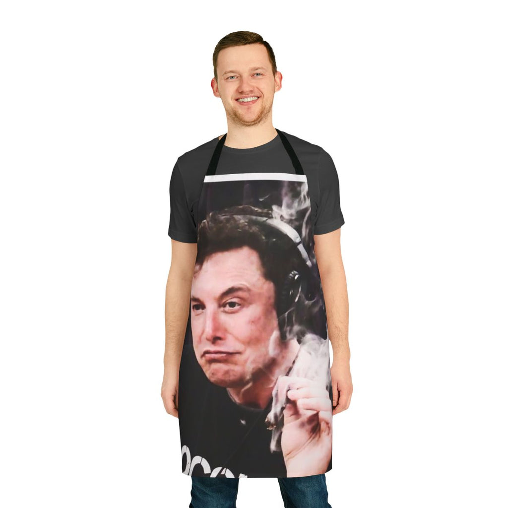 Elon Musk Inspired Smoking Weed Parody Apron