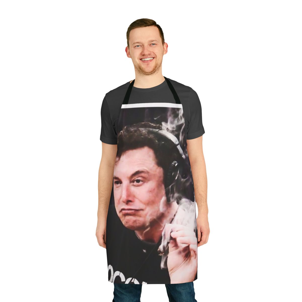 Elon Musk Inspired Smoking Weed Parody Apron