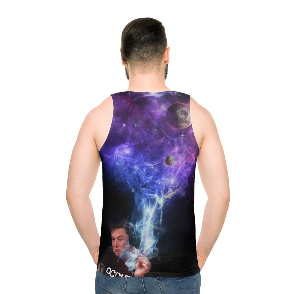 Elon Musk Smoking the Universe Unisex Tank Top