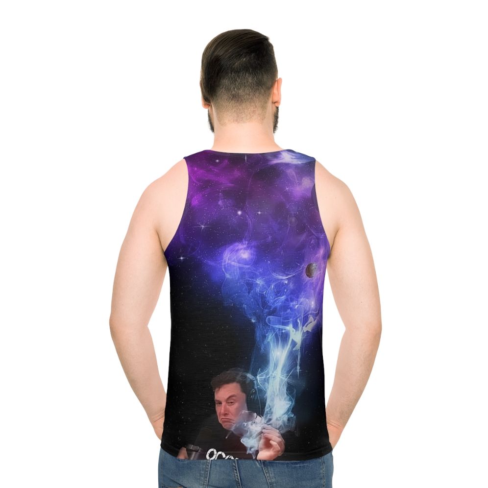 Elon Musk Smoking the Universe Unisex Tank Top