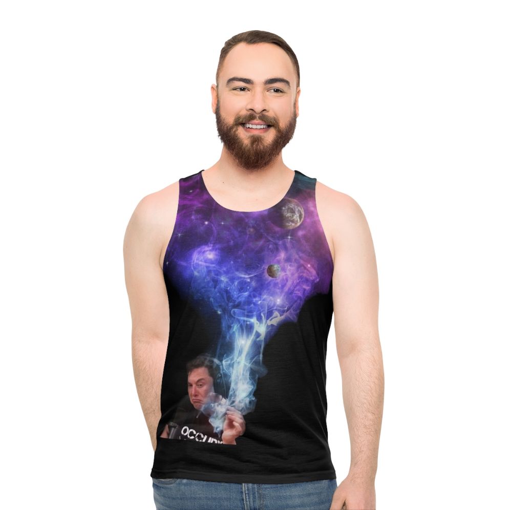 Elon Musk Smoking Weed Unisex Tank Top