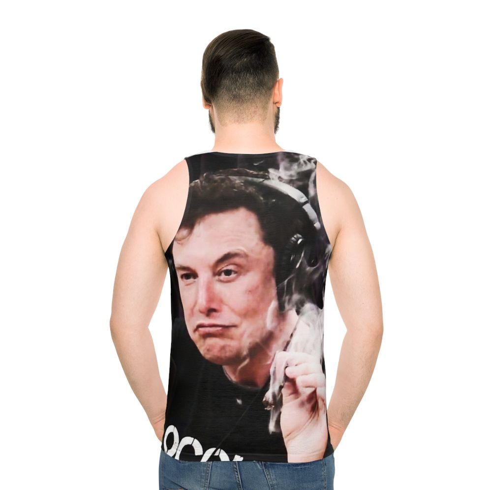 Elon Musk smoking weed unisex tank top