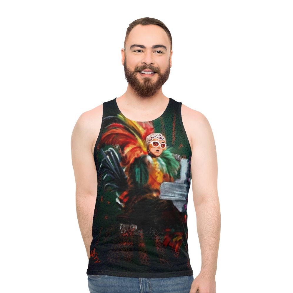 Elton John Unisex 70s Glam Rock Tank Top
