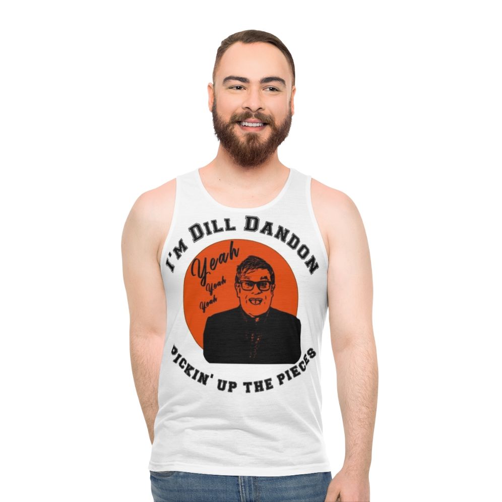 Elton John inspired unisex tank top with a silhouette graphic