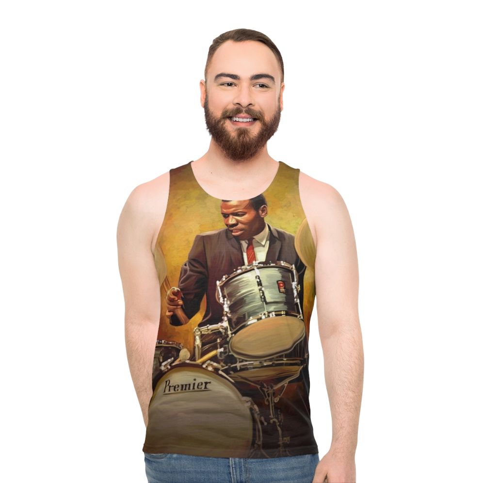 Elvin Jones Jazz Drummer Unisex Tank Top