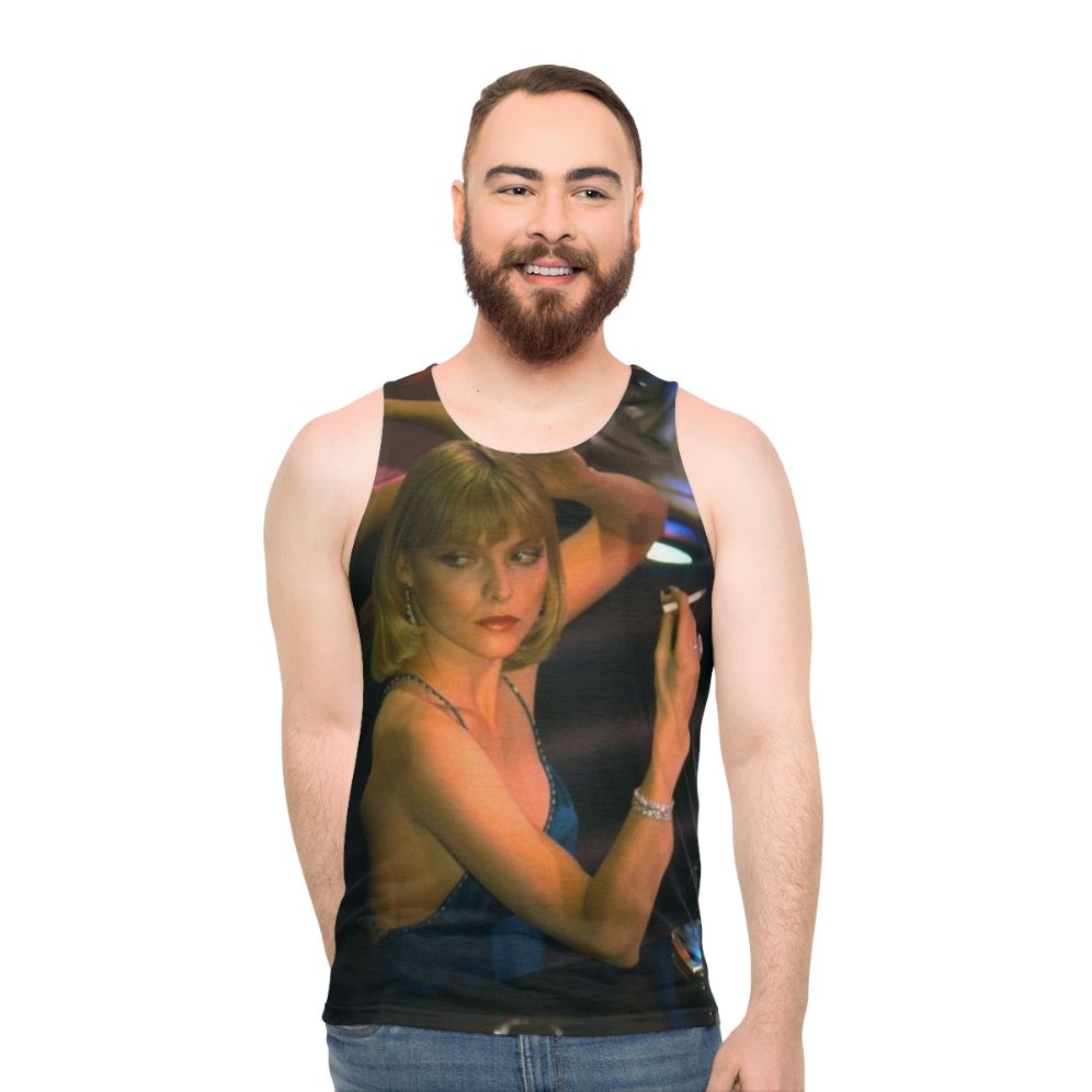 Elvira Hancock Scarface 1983 Unisex Tank Top featuring Michelle Pfeiffer