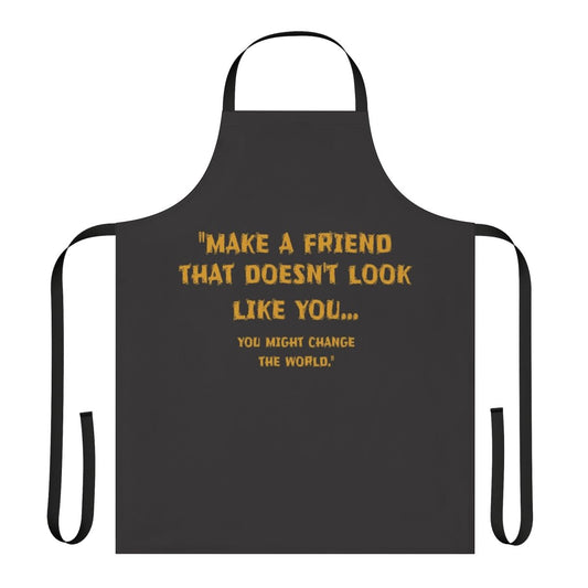 Motivational inspirational apron with diverse friends