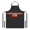 Alfred Hitchcock inspired apron featuring a quote about revenge