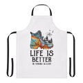 Hiker Hobbies Apron with Hiking Boots Design