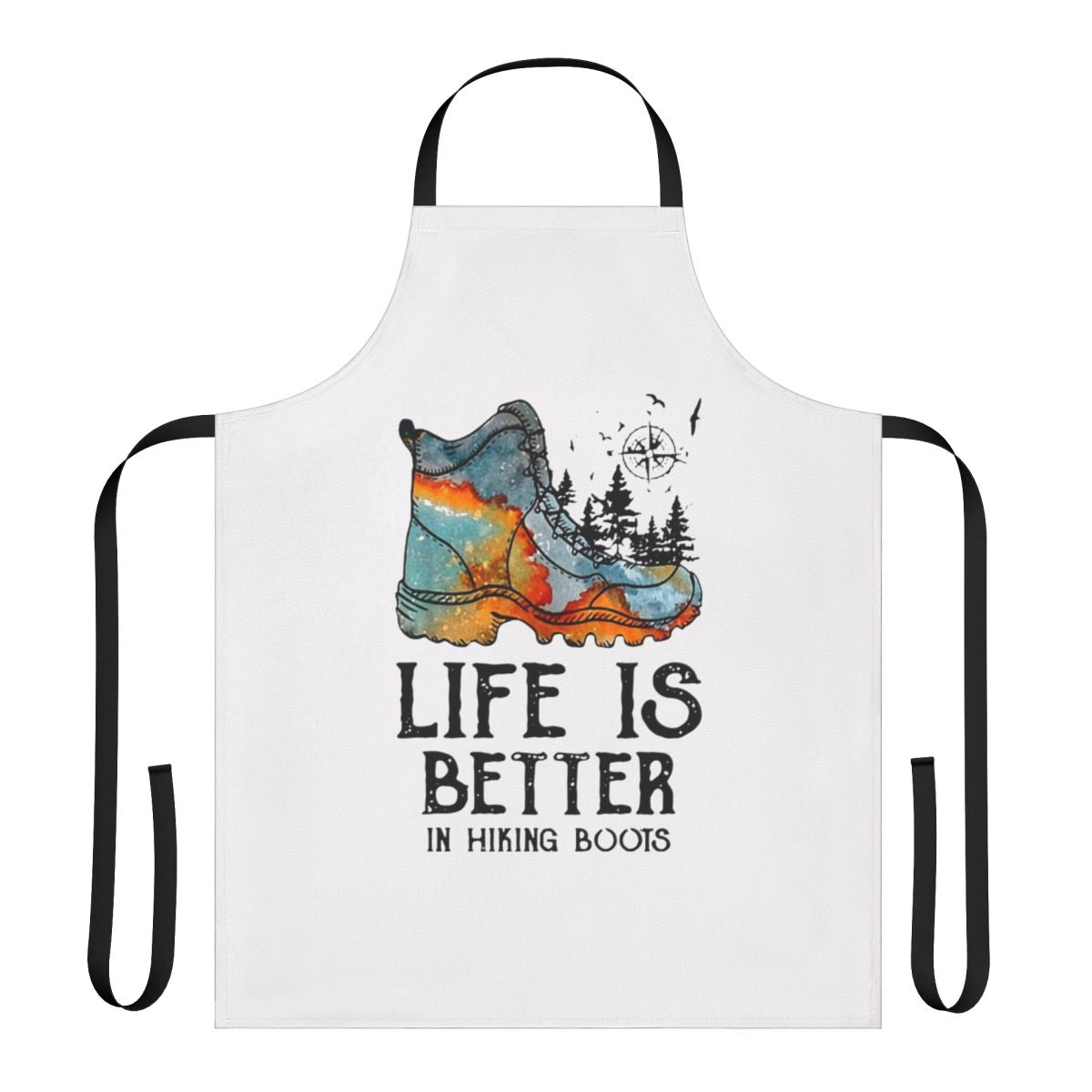 Hiker Hobbies Apron with Hiking Boots Design