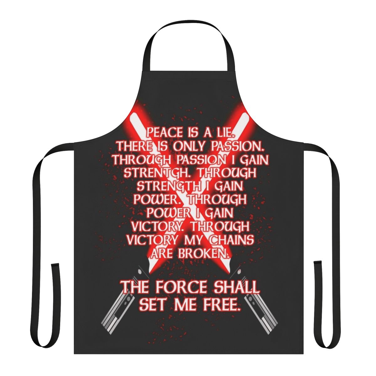 Sith Code Apron featuring the Sith code and dark side imagery