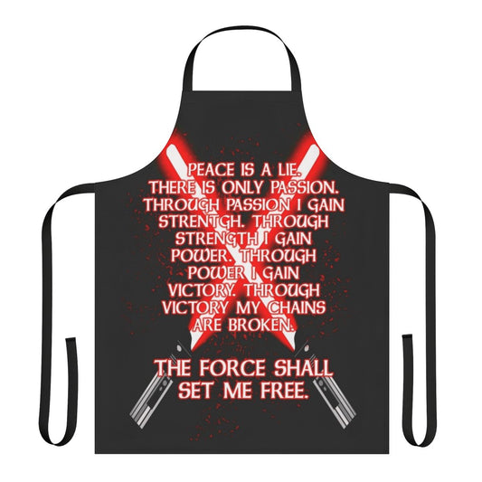 Sith Code Apron featuring the Sith code and dark side imagery