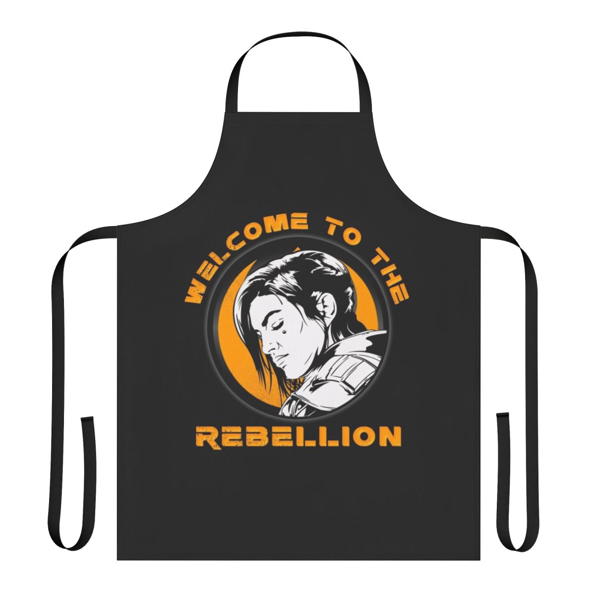 Custom apron featuring Gina Carano's "Welcome to the Rebellion" design