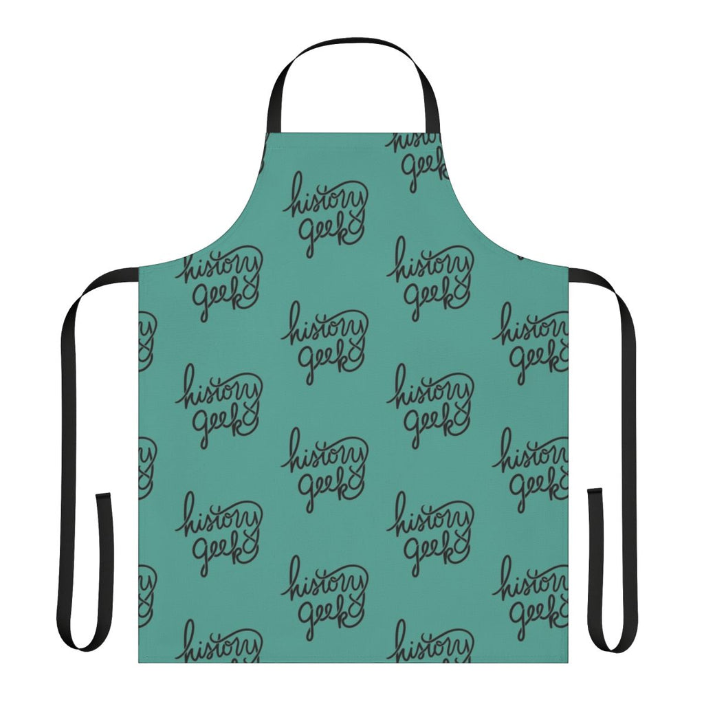 A stylish and practical apron featuring a "History Geek" design, perfect for history lovers and teachers.