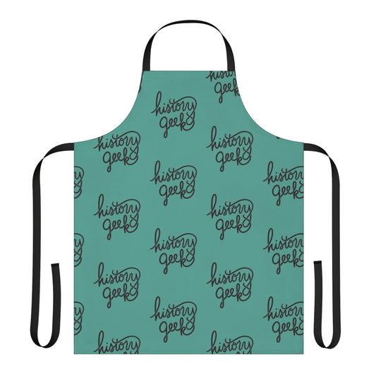 A stylish and practical apron featuring a "History Geek" design, perfect for history lovers and teachers.