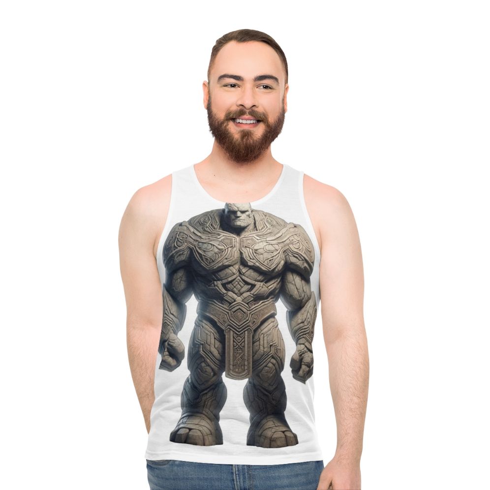 Embroidered golem unisex fantasy tank top