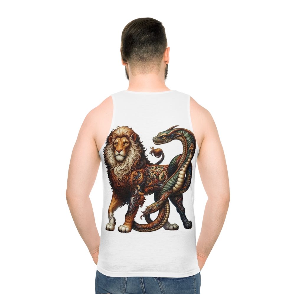 Embroidered mythical creatures unisex tank top