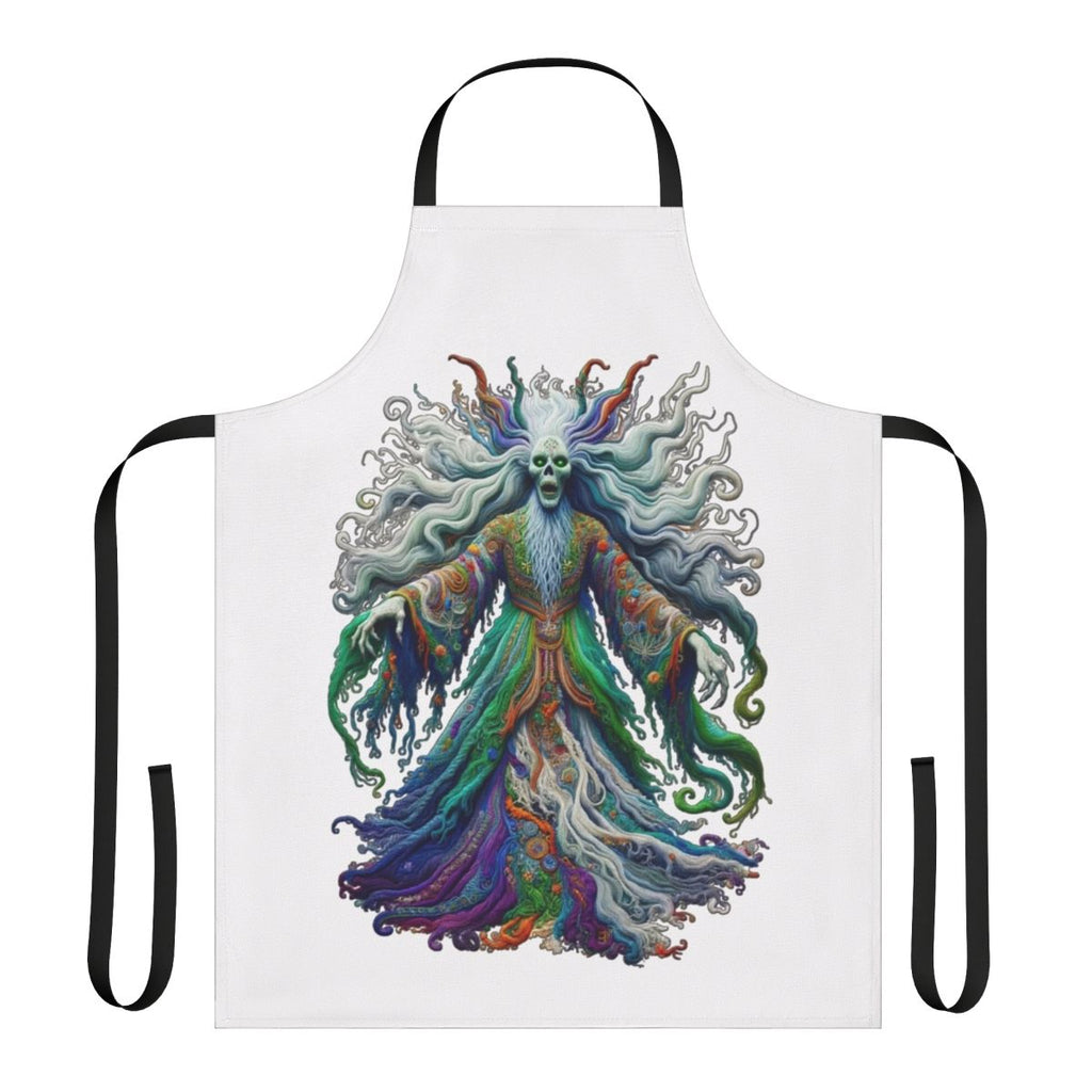 Embroidered apron featuring a mythological creature design