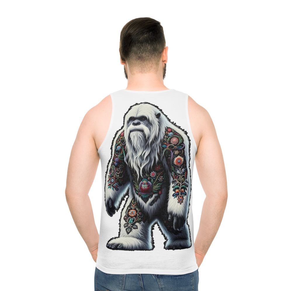 Embroidered yeti unisex tank top