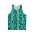 Emerald forest seamless pattern unisex tank top