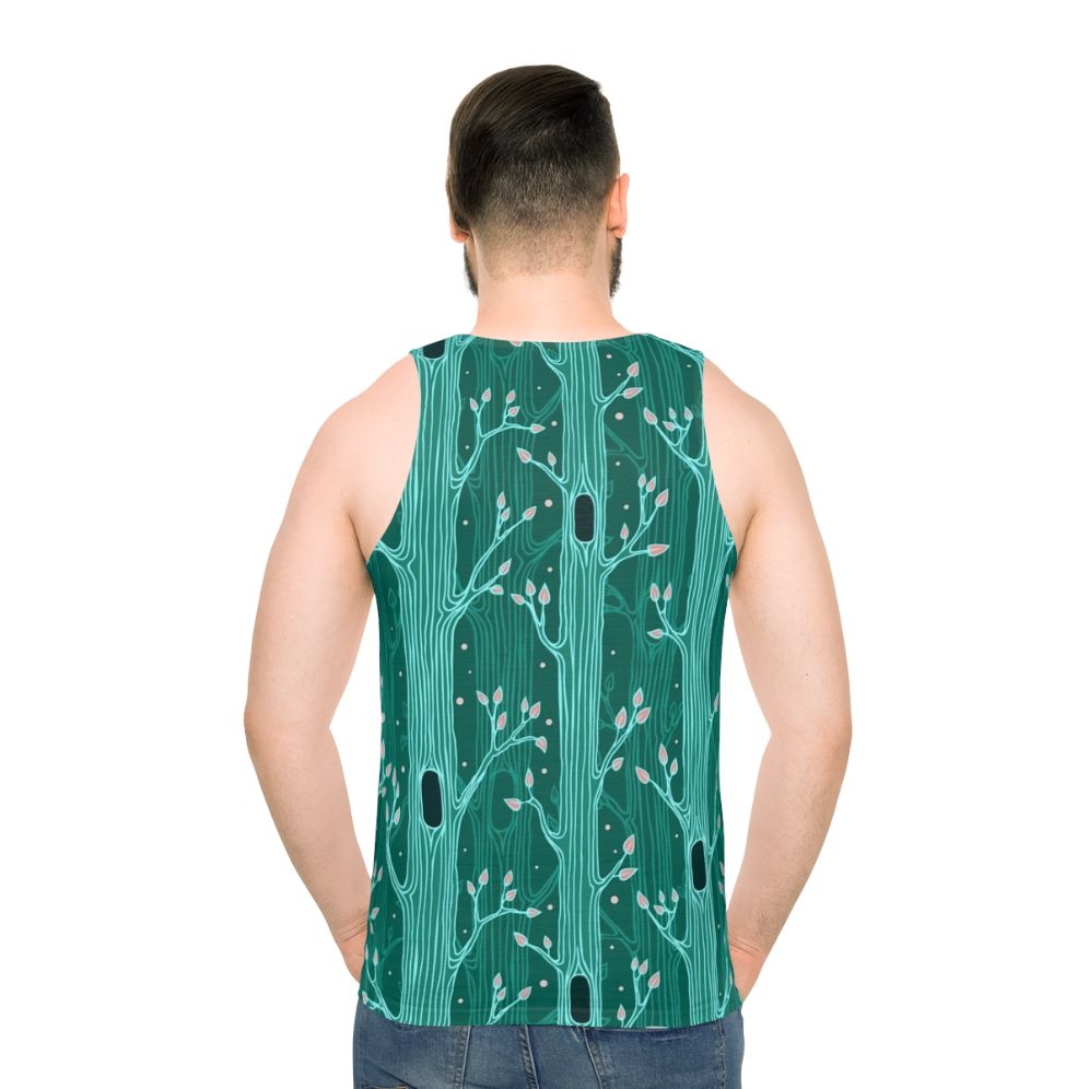 Emerald forest seamless pattern unisex tank top