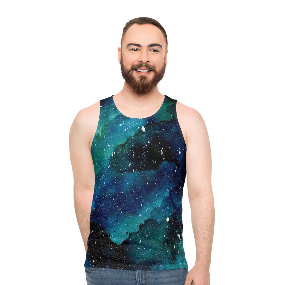 Emerald Galaxy Unisex Tank Top