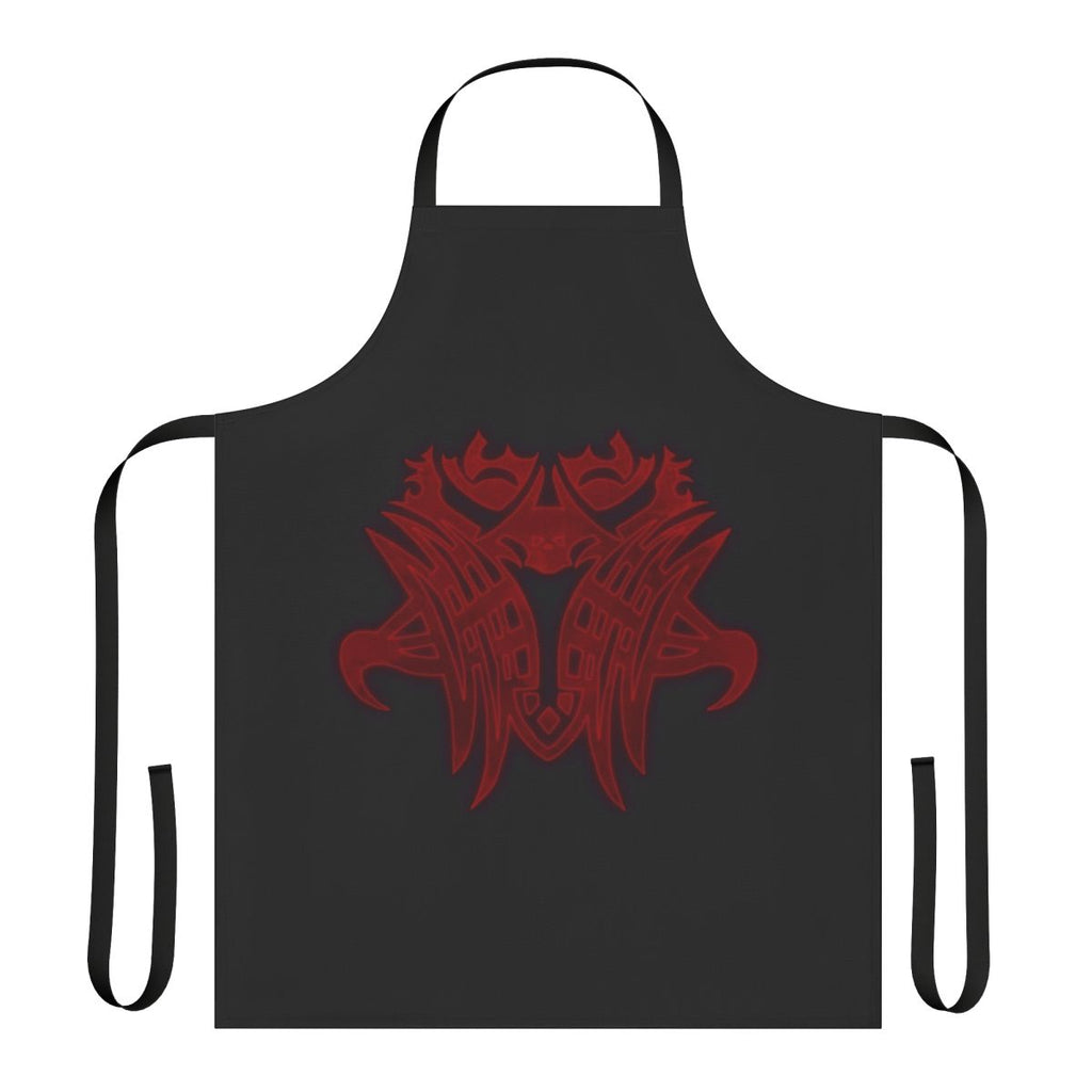 A high-quality kitchen apron featuring the Emet Selch glyph design from Final Fantasy XIV's Shadowbringers expansion.