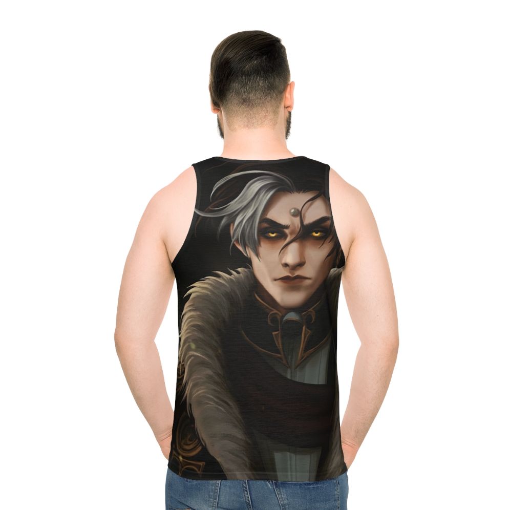 Unisex tank top with Emet Selch design from Final Fantasy XIV Shadowbringers