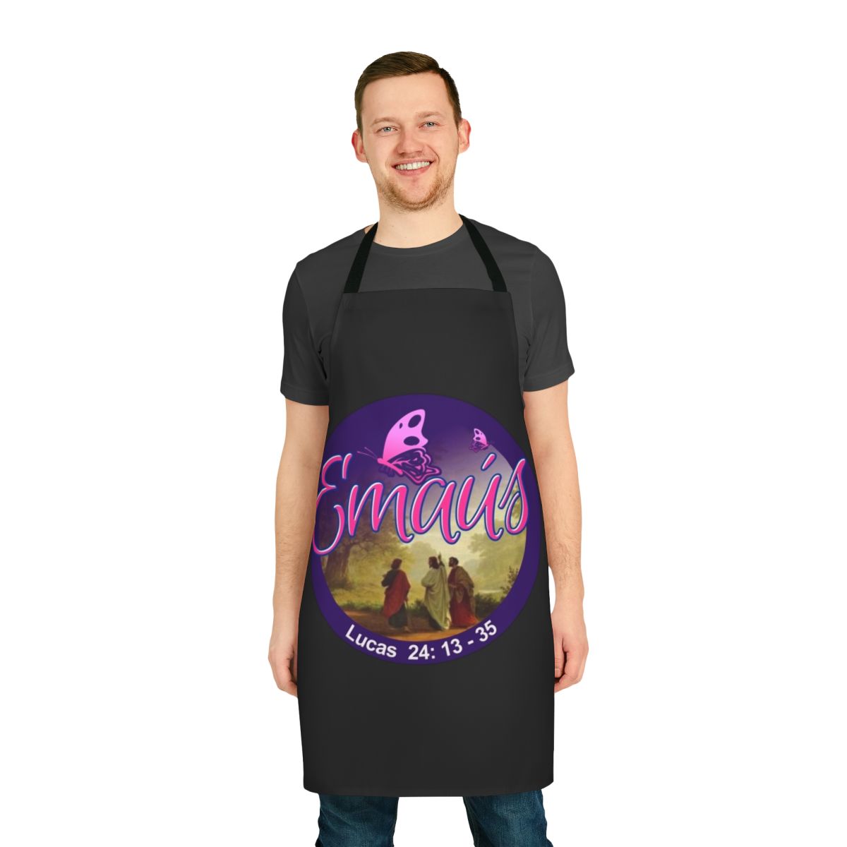 Emmaus Resurrection Inspired Christian Apron featuring Jesus Christ