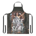 A stylish and empowering "Rise and Slay" graphic apron for the modern, sarcastic woman