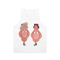 Unisex tank top with big mouth inspired design