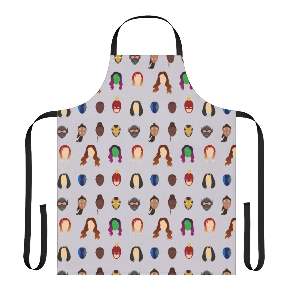 Apron featuring a motivational quote and superhero imagery, celebrating female empowerment and girl power.