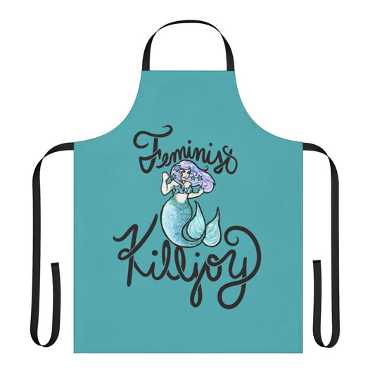 Feminist apron featuring a killjoy mermaid design, perfect for the modern feminist.