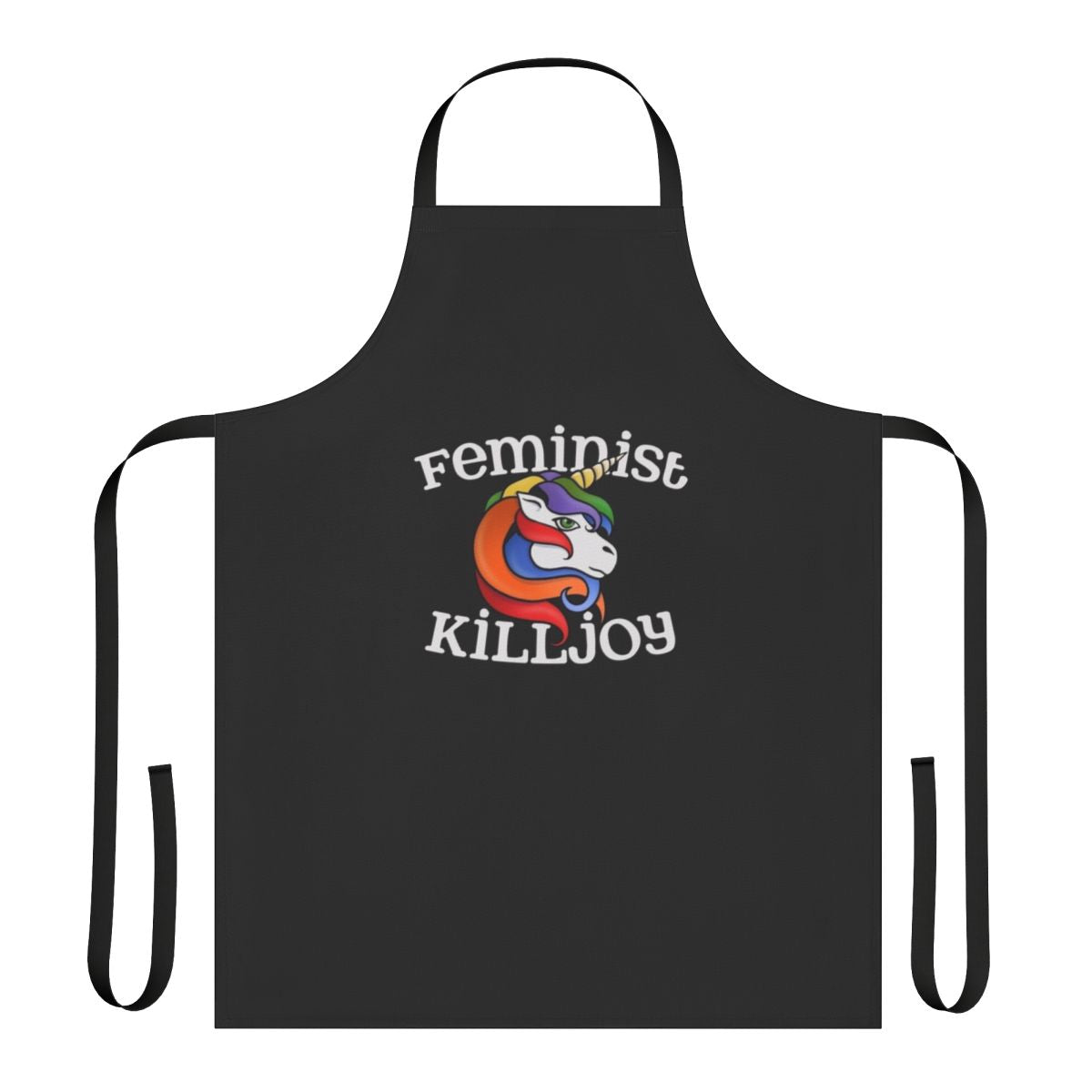 Feminist Killjoy Apron with Vibrant Rainbow Design