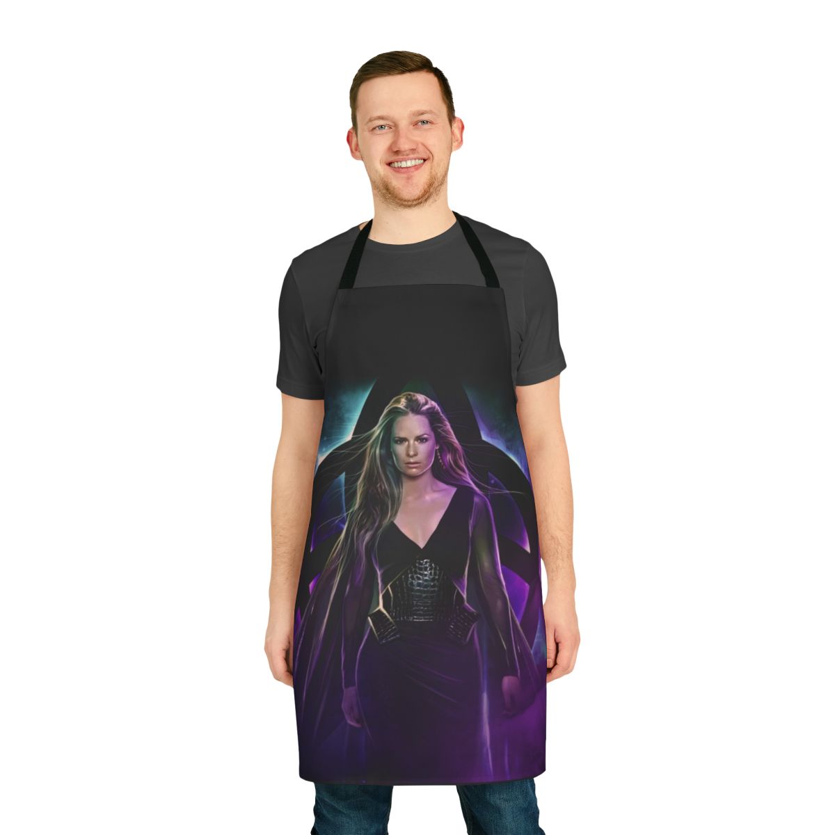 A mystical apron with a fantasy design, perfect for witches, cosplayers, and those who love the supernatural.