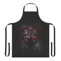 A dark, fantasy-inspired apron with magical elements and a vintage, retro look.