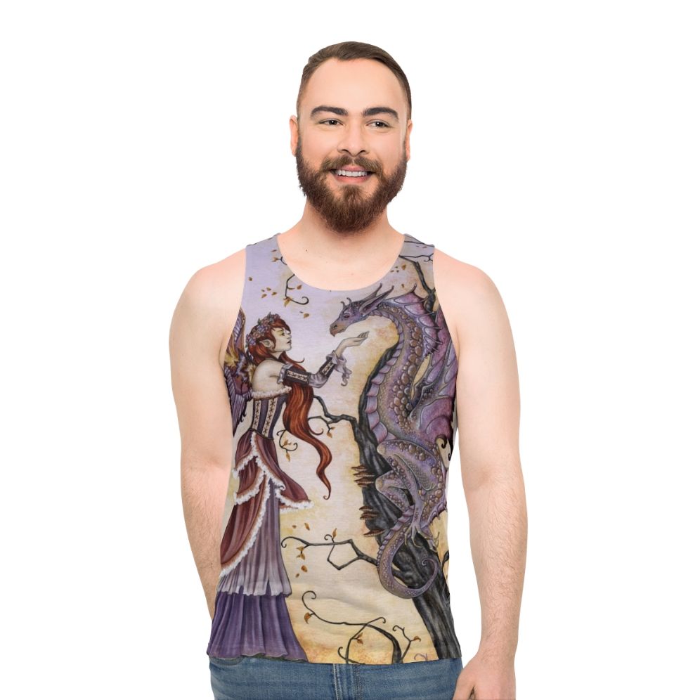 Enchanted dragon charmer unisex tank top