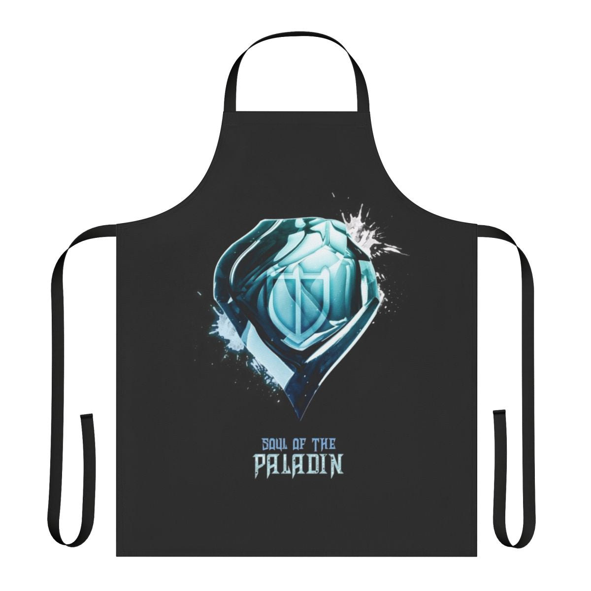 Enchanted fantasy apron featuring paladin relic design from Final Fantasy XIV